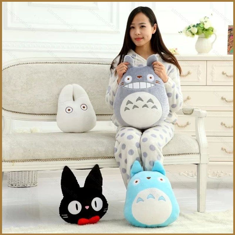 Sta5 Miyazaki Hayao การ์ตูน Totoro หมอนตุ๊กตา JiJi Cat Family Series Small Black Cat เฟอร์นิเจอร์เบา