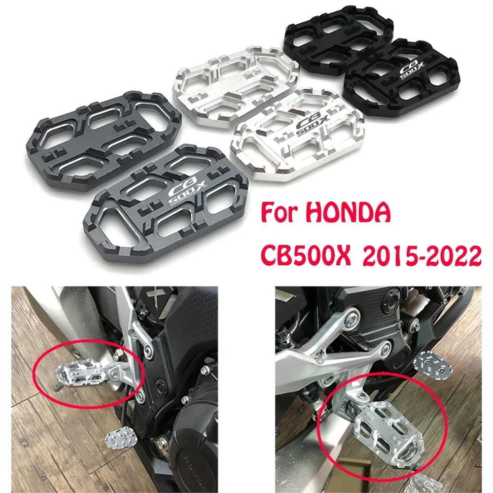 รถจักรยานยนต์เท้าเหยียบenlarger Footpad Extension FootpegสําหรับHONDA CB500X CB500 CB 500 X 500X 2015-2018 2019 2020 2021 2022