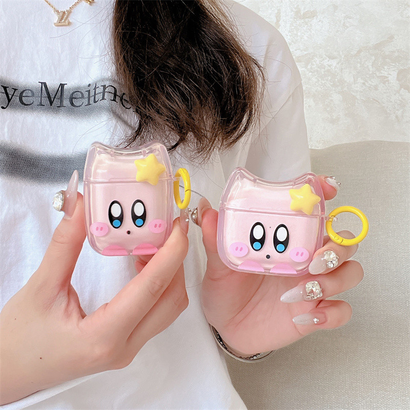 Kirby super star สําหรับ Airpods1/2 3 pro Pro2 Airpods4 ชุดหูฟังไร้สายบลูทูธป้องกันกรณี AirPods3 pro Pro2 4 หูฟังป้องกันกรณี