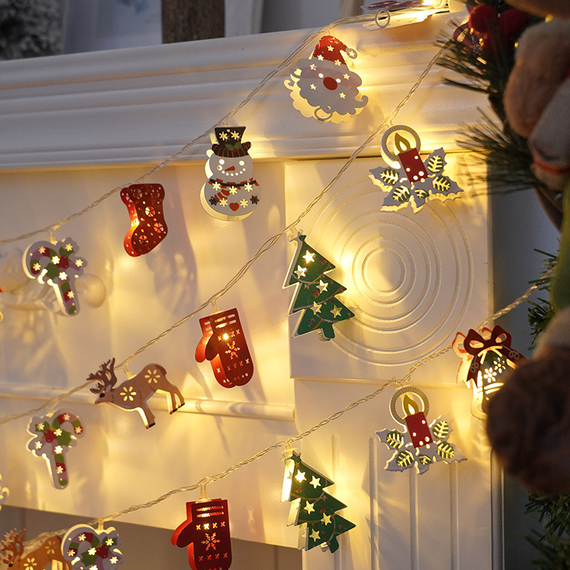 3m 20LED คริสต์มาสไฟ LED String Fairy Garland แบตเตอรี่ดําเนินการ Light Party Room โคมไฟตกแต่ง Xmas Tree ตกแต่ง Prop