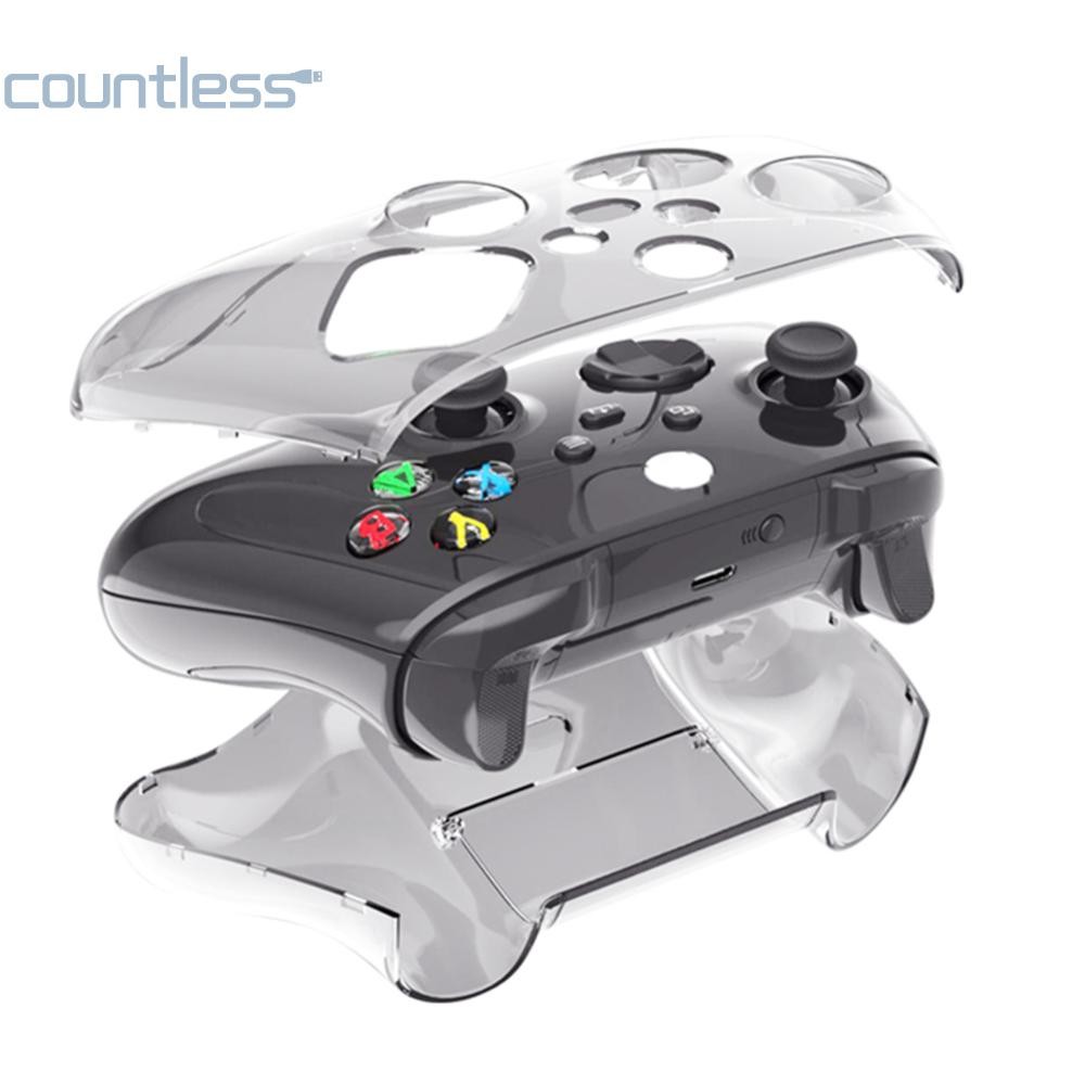 Anti-slip Transparent Skin Housing Case เคสคริสตัลใสสําหรับ Xbox Series X/S A [counterless.th]