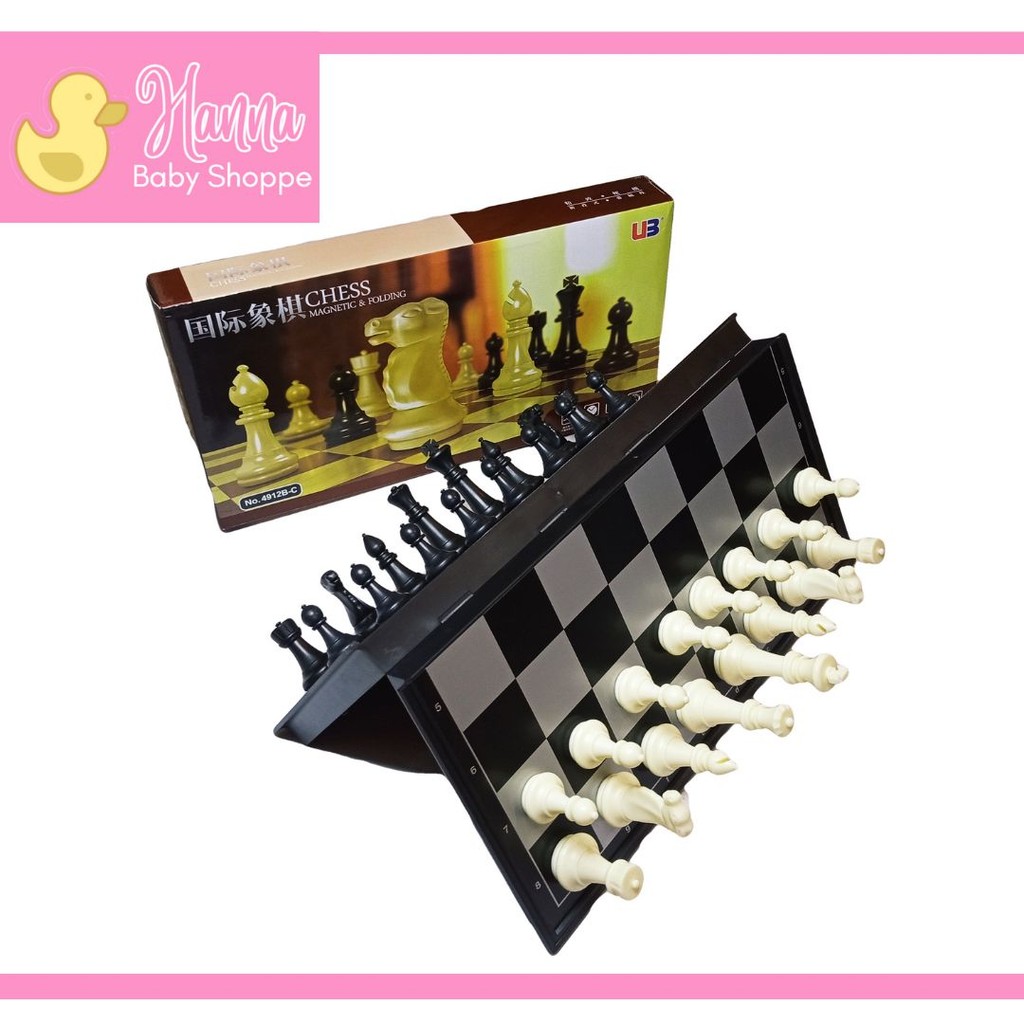 International Magnetic Black White Chess - Set Catur Magnet Pad Hitam White