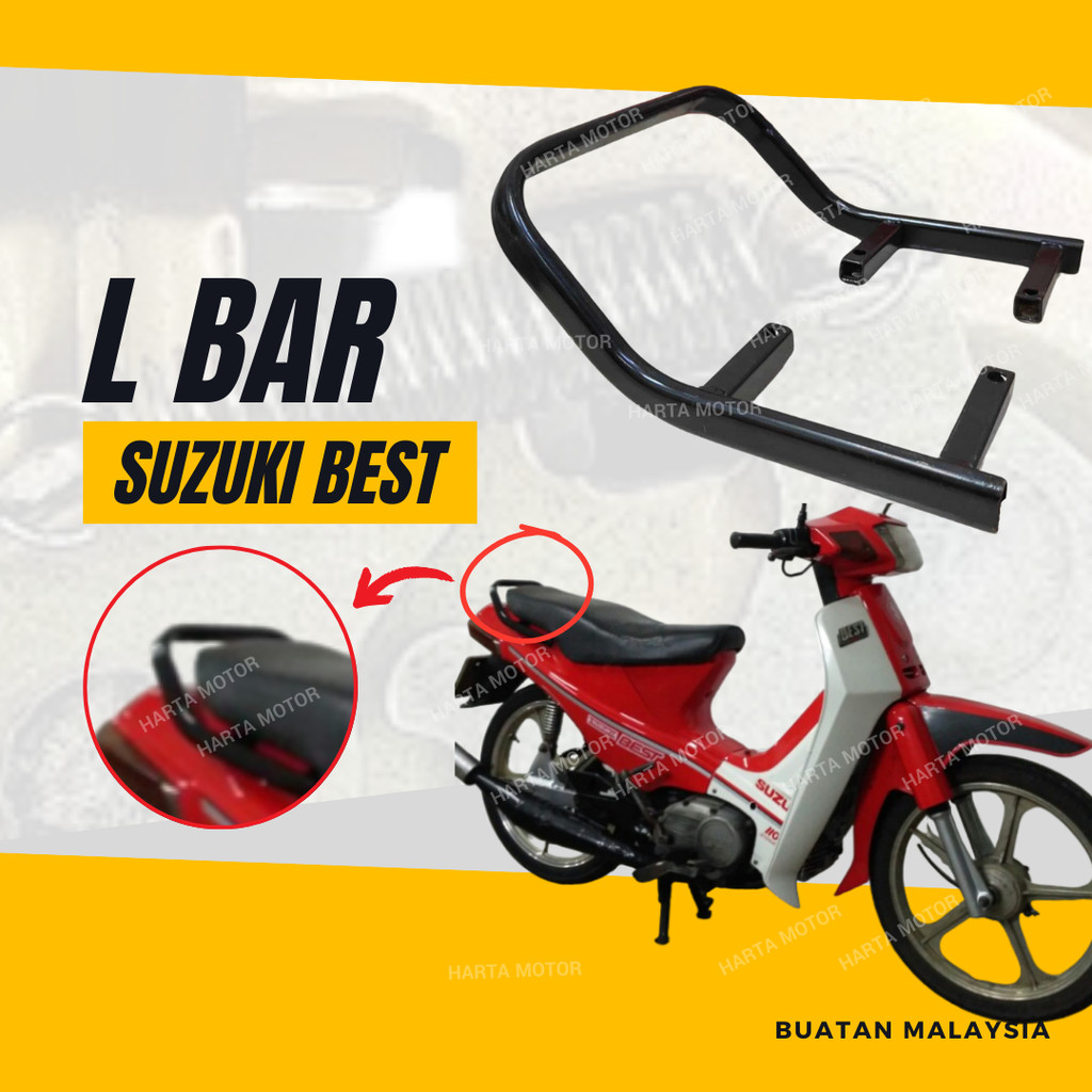 SUZUKI BEST 110 L BAR - BEST110 FIRST MODEL HANDLE SEAT BAR SPOILER L-BAR TEMPAT DUDUK BESI BELAKANG