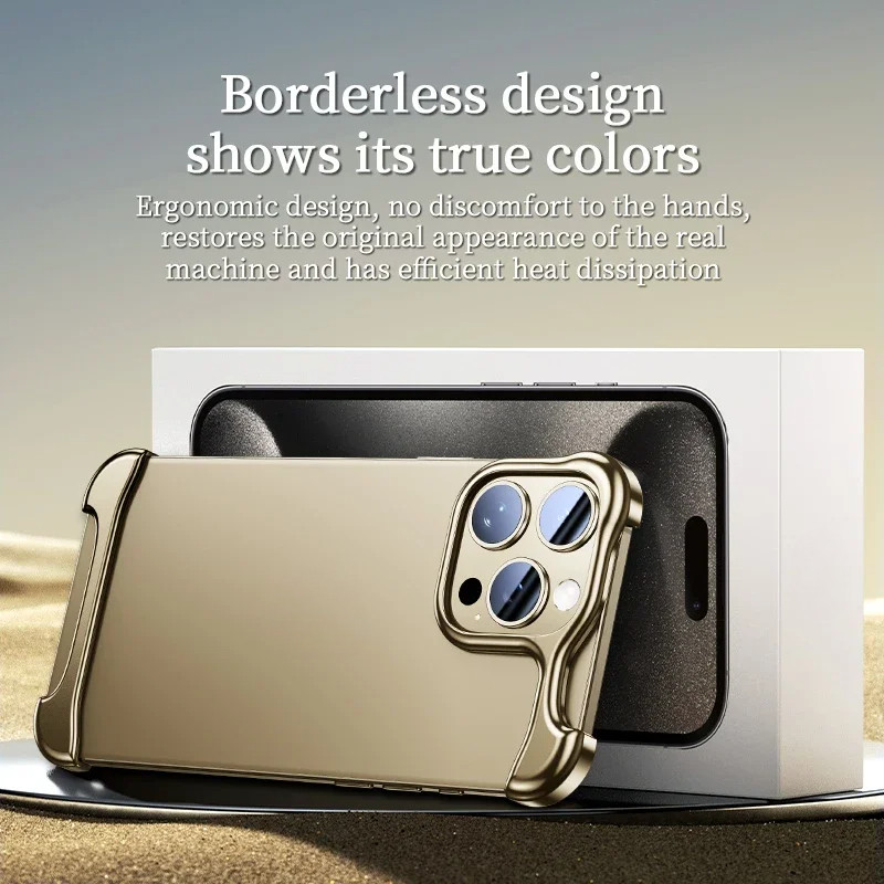2024 อลูมิเนียมไร้กรอบที่ถอดออกได้โทรศัพท์สําหรับ IPHON 15 16 Promax ไฮไลท์โลหะแฟชั่นเคสโทรศัพท์สําหรับ iPhone 15 16 Promax