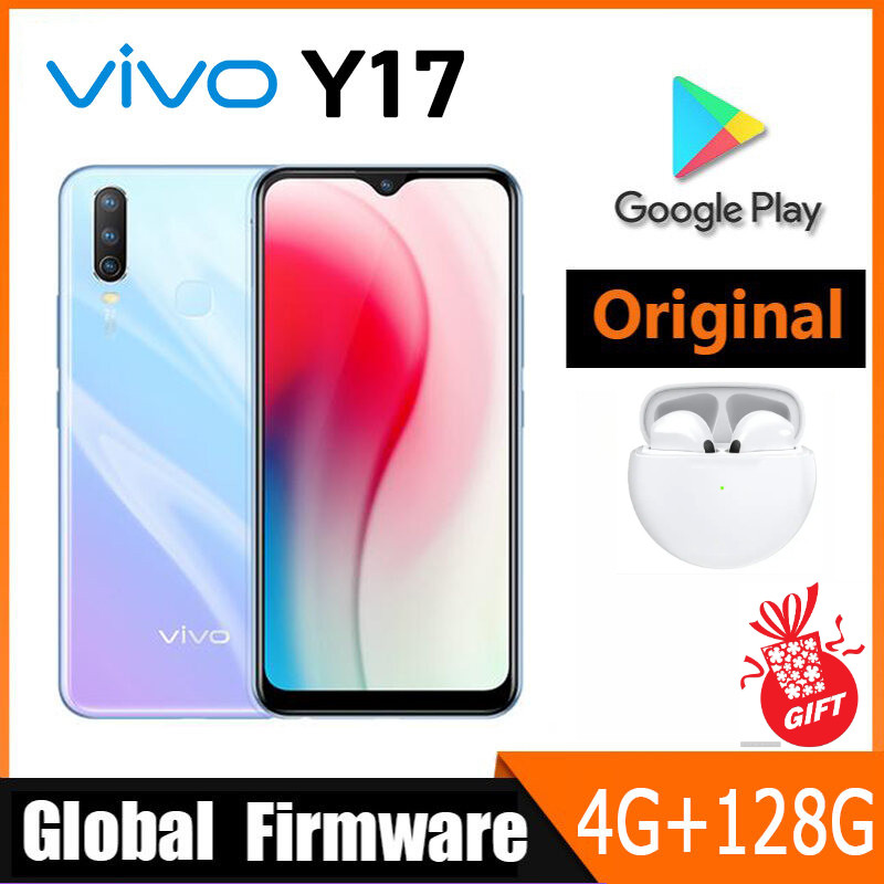 Vivo Y17 4G Smartphone 8GB+256GB Android MediaTek MT6765 หน้าจอ 6.35 นิ้ว + fingerprnit ID สมาร์ทโฟน