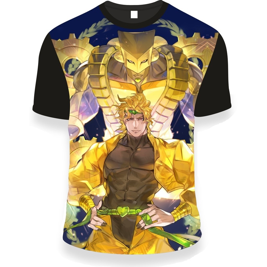 DIO Stand The World Anime เสื้อยืดผจญภัยที่แปลกประหลาดของ jojo พิมพ์