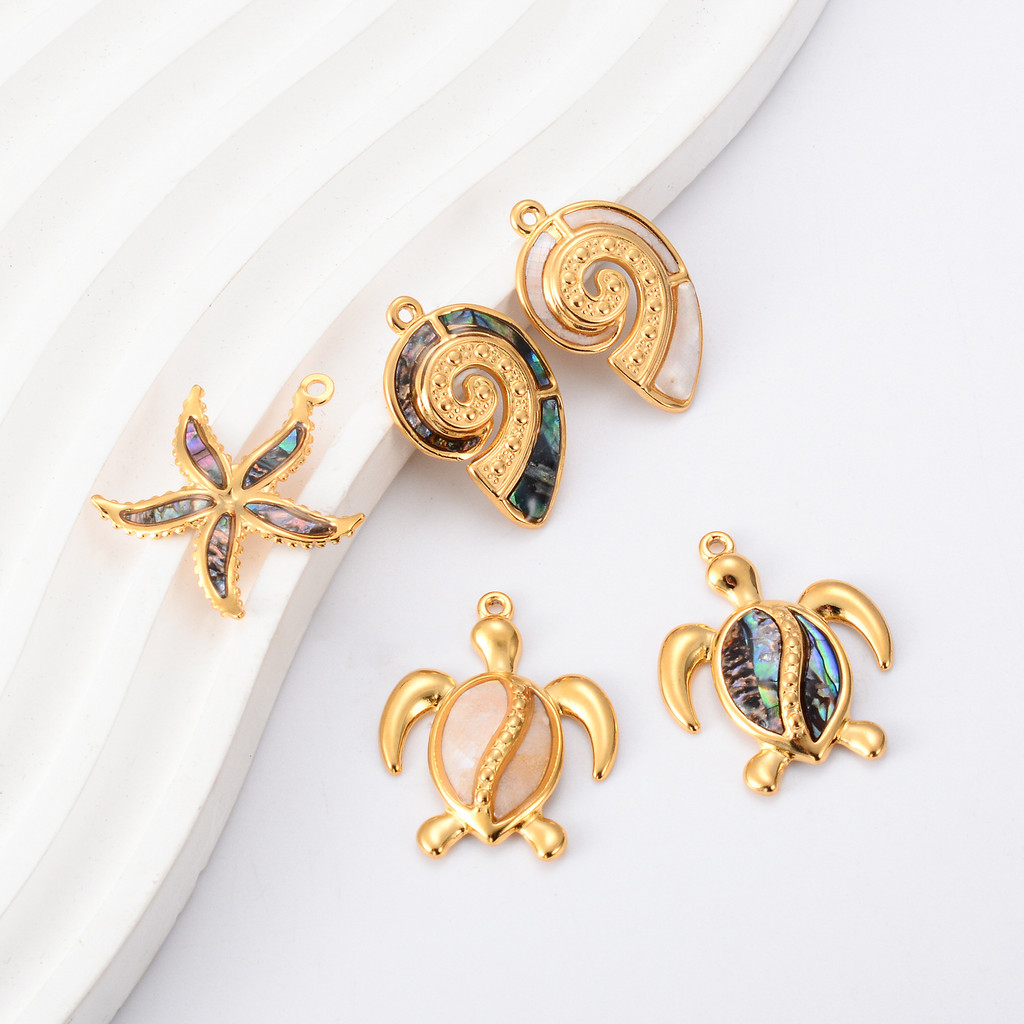 สร้อยข้อมือและสร้อยคอกายภาพเต่าทะเลจากสแตนเลส เครื่องประดับทำเองสำหรับคนรักธรรมชาติ