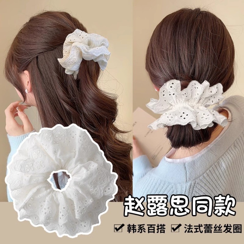 หลายชั้นปุยลูกไม้ขนาดใหญ่ลําไส้ผมแหวนหวานบัลเล่ต์สไตล์ผูกผมอเนกประสงค์แฟชั่นอารมณ์อุปกรณ์ผม