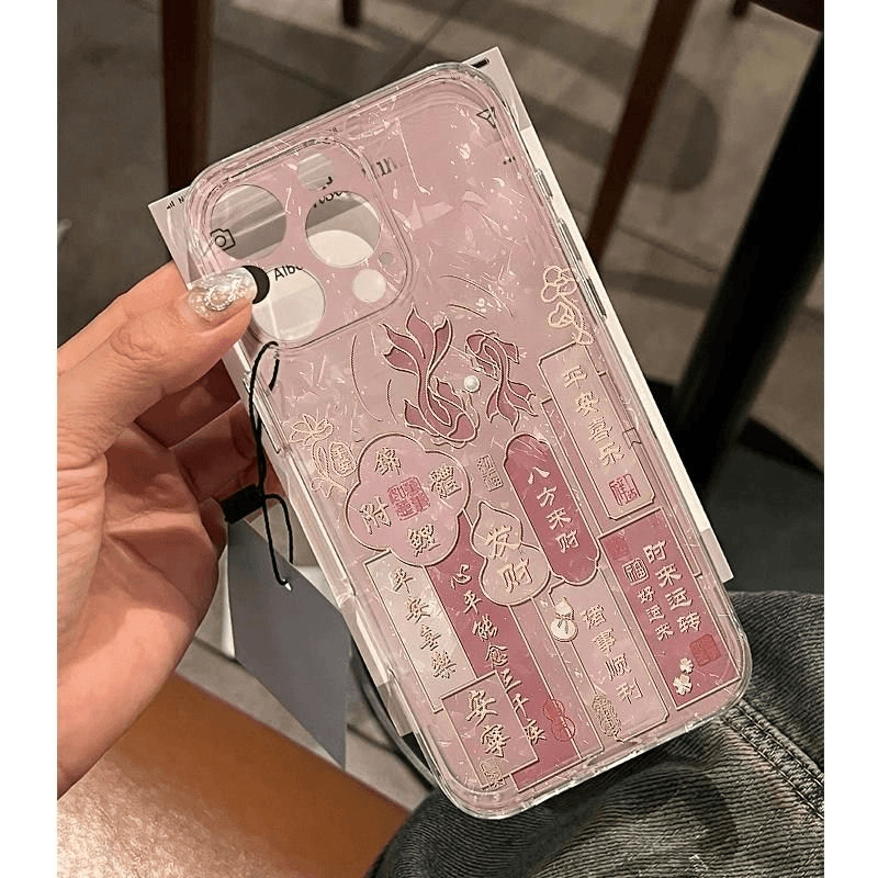เคสโทรศัพท์ Apple หญิงเหมาะสําหรับ IPhone 7 Clear 7plus 8 Rich Koi 8plus Xs Xr All-pack ซิลิโคน 11 12 13 กรณี 14 15 16Pro Plus Promax กรณีปกหลัง
