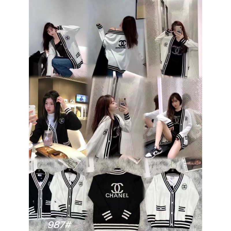 GN พร้อมส่ง เสื้อแขนยาวผ้าไหมพรม งานใหม่ล่าสุดสวยดูดี ทอลายแบรนด์หรูหรา ผ้าเนื้อดีเกรดคุณภาพใส่สบายยืดได้เยอะ