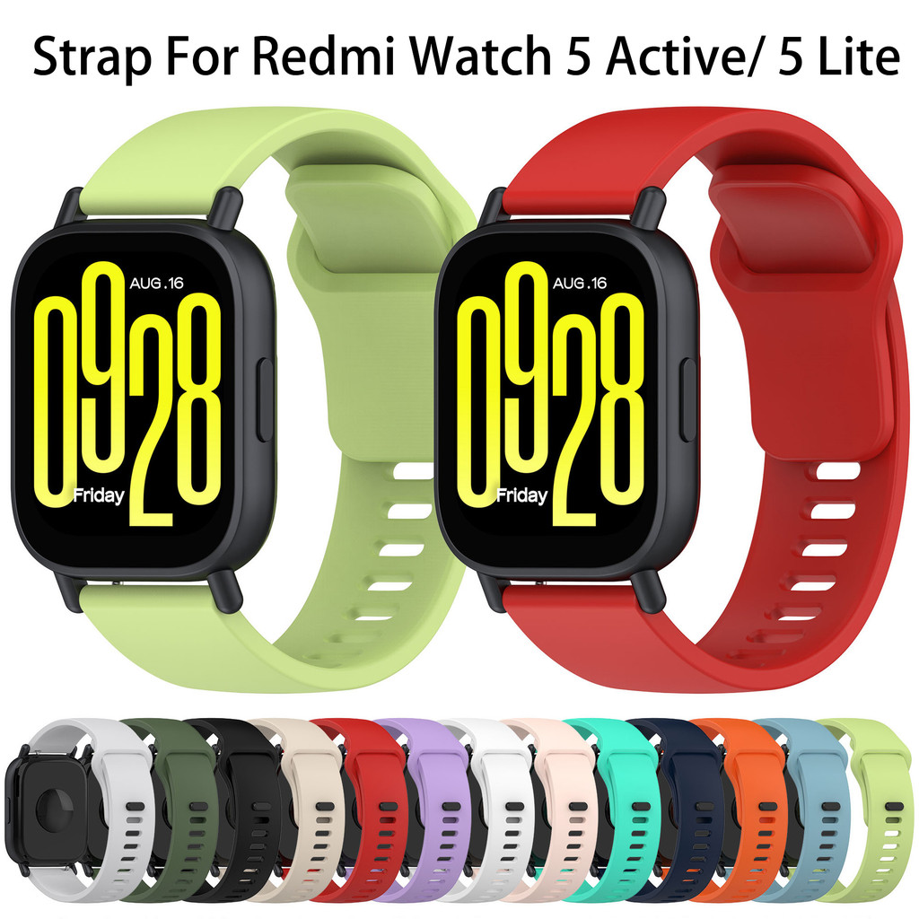 Redmi Watch 5 Lite Active Strap สายซิลิโคนอ่อนนุ่มสําหรับ Xiaomi Redmi Watch5 Active 5Lite Smartwatch สายรัดข้อมือกีฬา