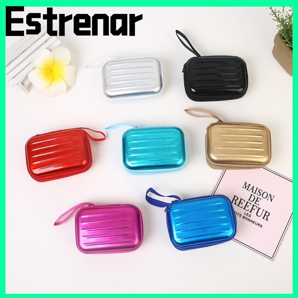 กระเป๋าใส่เหรียญ ESTRENAR, กระเป๋าเก็บสายเคเบิลข้อมูลมัลติฟังก์ชั่นจานดีบุก, ออร์แกนพวงกุญแจแบบพกพาทรงสี่เหลี่ยม