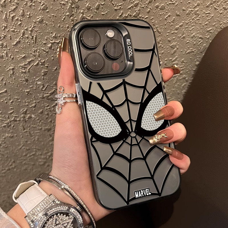 🔥COD🔥ใช้ได้กับ iPhone 11 13 15 14 12 16 Pro Max 14 15 16 7 Plus X XR XSMAX SE 2020 เคส Spider Marvel แบรนด์อินเทรนด์