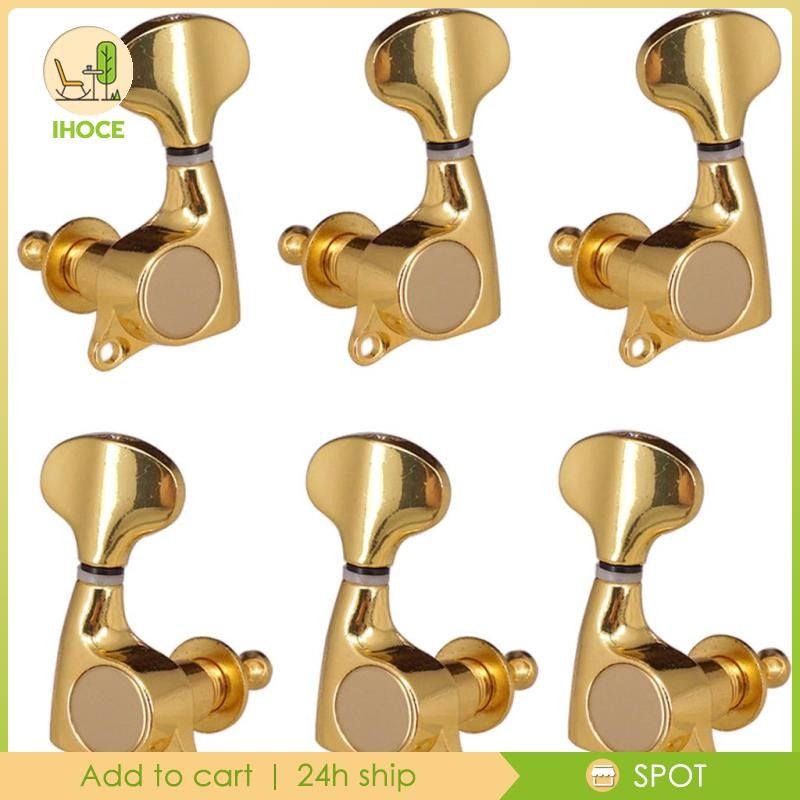 [Ihoce] หมุดปรับแต่งสําหรับกีตาร์พื้นบ้านอะคูสติกไฟฟ้าปิดผนึก 3R3L สีทอง 3R3L