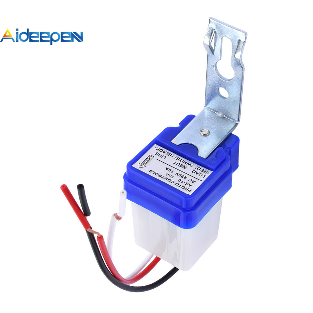 Aideepen AS-10 สวิตช์ไฟเหนี่ยวนําที่ไวต่อแสงกันน้ํา