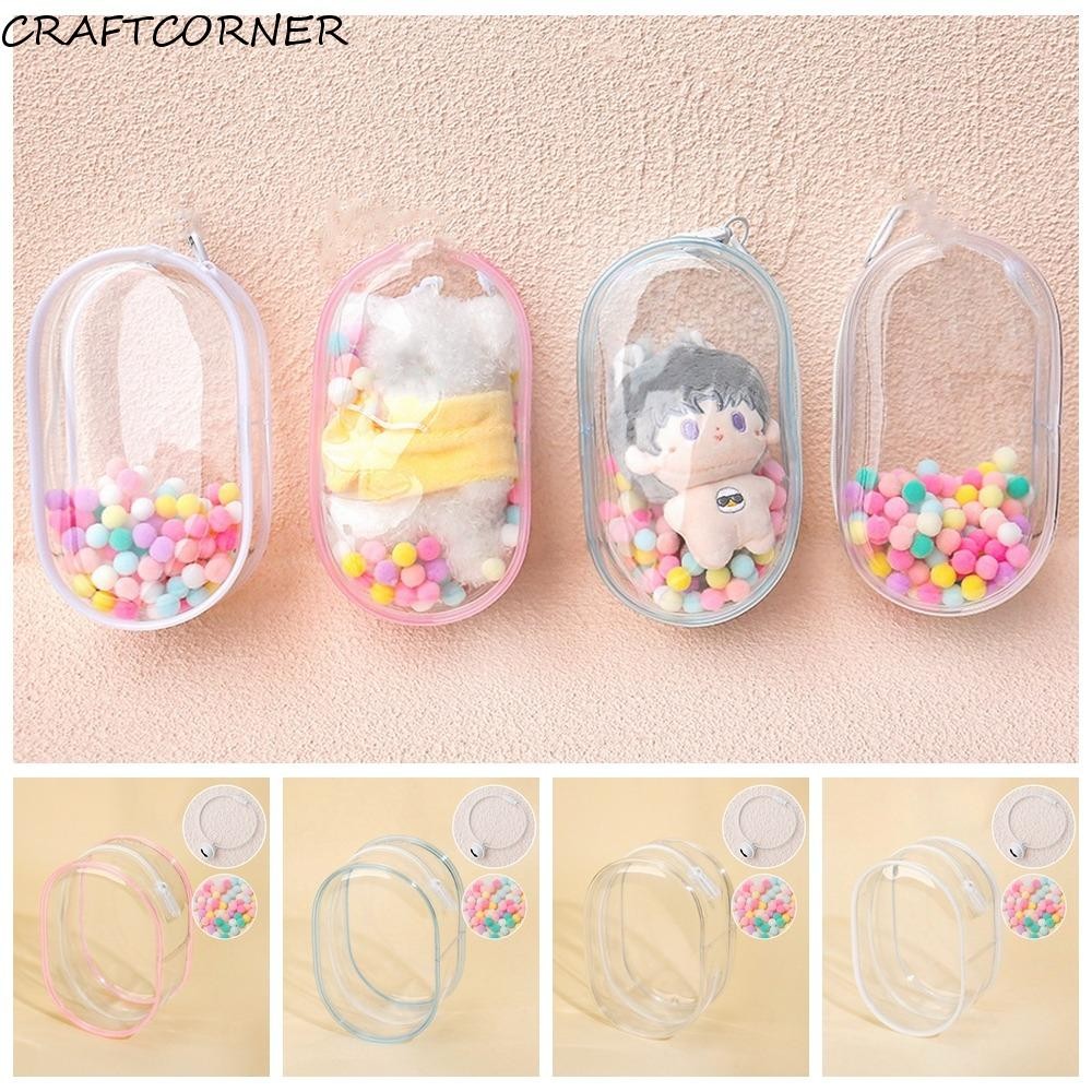 งานฝีมือ กระเป๋าตุ๊กตากลางแจ้งใส,พร้อมพวงกุญแจกระดิ่งแสดงกระเป๋าเก็บตุ๊กตา,กระเป๋าตุ๊กตาใสใสก้อนบอลกลางแจ้งตุ๊กตาแสดงกระเป๋าอุปกรณ์ตุ