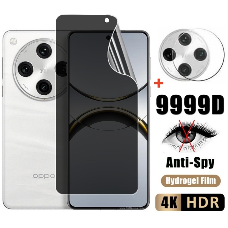 2in1 Anti-Spyความเป็นส่วนตัวHydrogelฟิล์มสําหรับOppoค้นหาX8 Pro X8Pro X 8 FindX8 5G 2024 เต็มรูปแบบด้านหน้านุ่มส่วนตัวHydrogelป้องกันหน้าจอกล้องเลนส์ฟิล์ม
