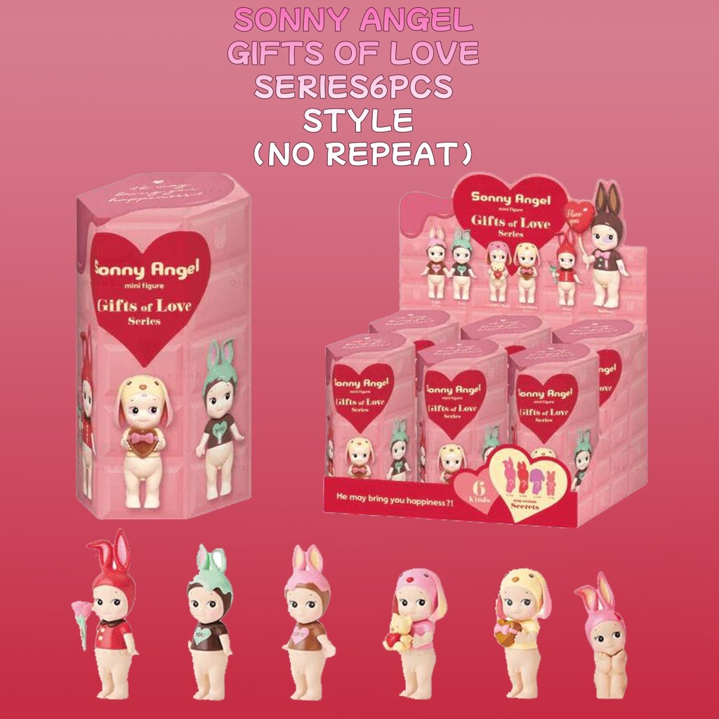 Sonny Angel Hippers ของขวัญ Love Series มินิรูปตกแต่งเดสก์ท็อปน่ารัก 1 ชิ้นสุ่ม