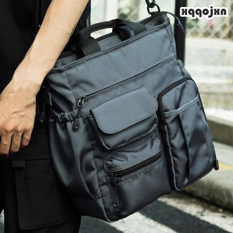 [xqqojxn] กระเป๋าเอกสารสะพายข้างสําหรับผู้ชายสําหรับธุรกิจและแล็ปท็อปที่มีกระเป๋าหลายช่อง