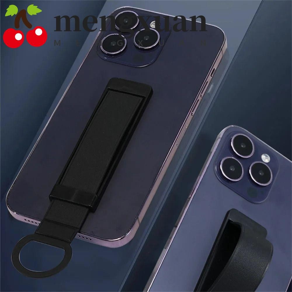 Mengxuan Finger Grip Phone Stand, Wrist Band Paste Style Telescopic Phone Finger Strap, Phone Holder Anti-Slip Candy Color Hang Handle Push Pull Finger Ring Universal