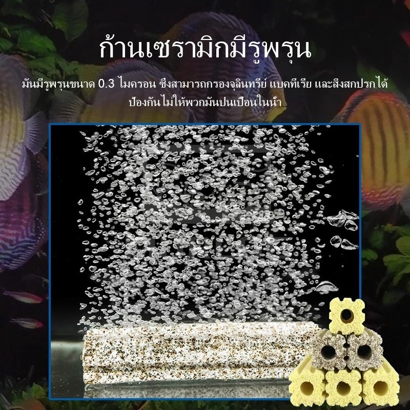 C-BAR ซีบาร์ วัสดุกรองตู้ปลา/บ่อปลา น้ำใส ลดของเสีย pH เป็นกลาง แบคทีเรียเติบโตดี (พร้อมส่ง) thumbnail 5