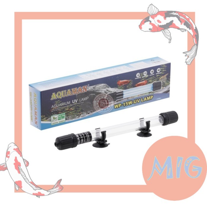 โคมไฟอัลตราไวโอเลต aquarium UV โคมไฟ AQUAMAN WP UV 5 WATT 7 WATT 9 WATT 11 WATT 15 WATT 20 WATT subm