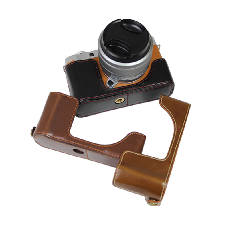 เคสกล้อง Fuji XA7 XA5 XA10 XA20 ชุดครึ่งฐานหนังเดี่ยวไมโคร