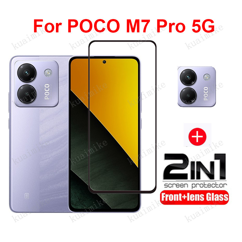 ฟิล์มกระจก Poco M7 Pro 5G ฟิล์มกระจกนิรภัยกันรอยหน้าจอ สำหรับ Xiaomi POCO F7 Ultra M3 M4 M6 M7 F6 X7