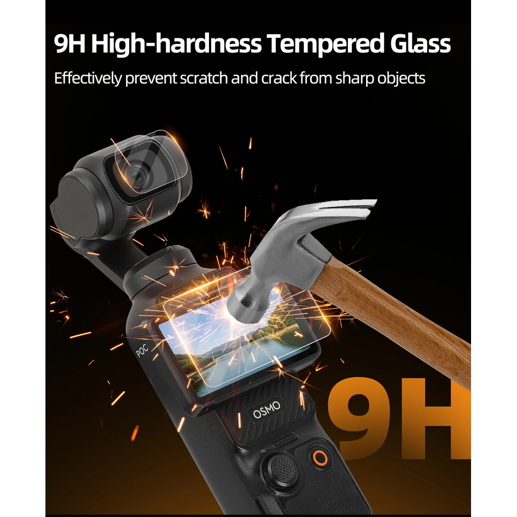 Sunnylife AR ฟิล์มนิรภัยสําหรับ DJI Osmo Pocket 3 9H เลนส์หน้าจอ Anti-scrach Flims พร้อม Locator สําหรับ DJI Osmo Pocket 3 อุปกรณ์เสริมสําหรับกล้อง