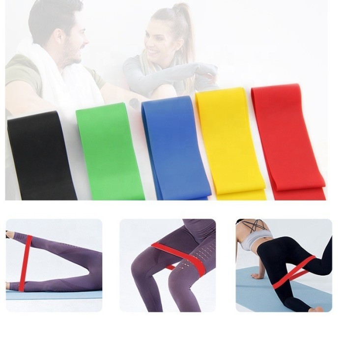 5 ชุด Resistance Loop Band HOME Pilates FITNESS CrossFit