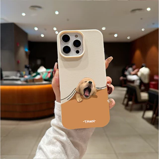 แอปเปิ้ลโทรศัพท์ ลูกสุนัขหาว สำหรับ iPhone เคสไอโฟน 13 12 11 PRO MAX X XS MAX 16 15 14 XR 7/8PLUS จัดส่งจากประเทศไทย