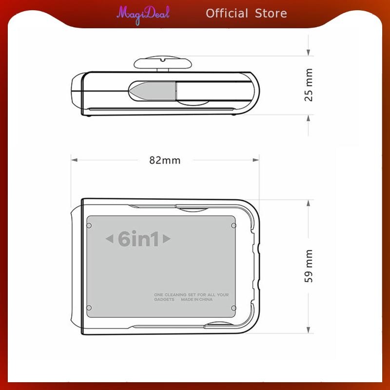[MAGIDEAL] ชุดทําความสะอาดอิเล็กทรอนิกส์ 6 in 1 ชุดแปรงทําความสะอาดสําหรับกล้องแท็บเล็ต