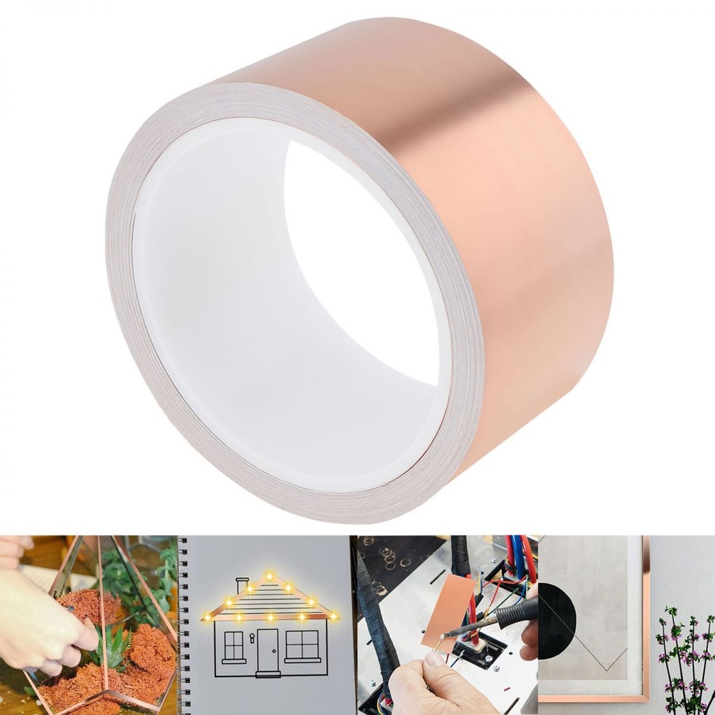 50mm x 1.8M/3M/10M เทปฟอยล์ทองแดง กาวนําไฟฟ้า เทปทองแดงทอง