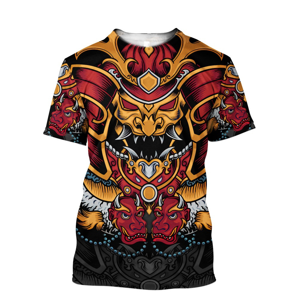 ท็อปส์ซูยูนิเซ็กซ์ ลายสัมมาเรียที่สวยงาม ลายสักปลาคาร์พ 3D พิมพ์ เสื้อยืดผู้ชาย แฟชั่นฤดูร้อน เสื้อย