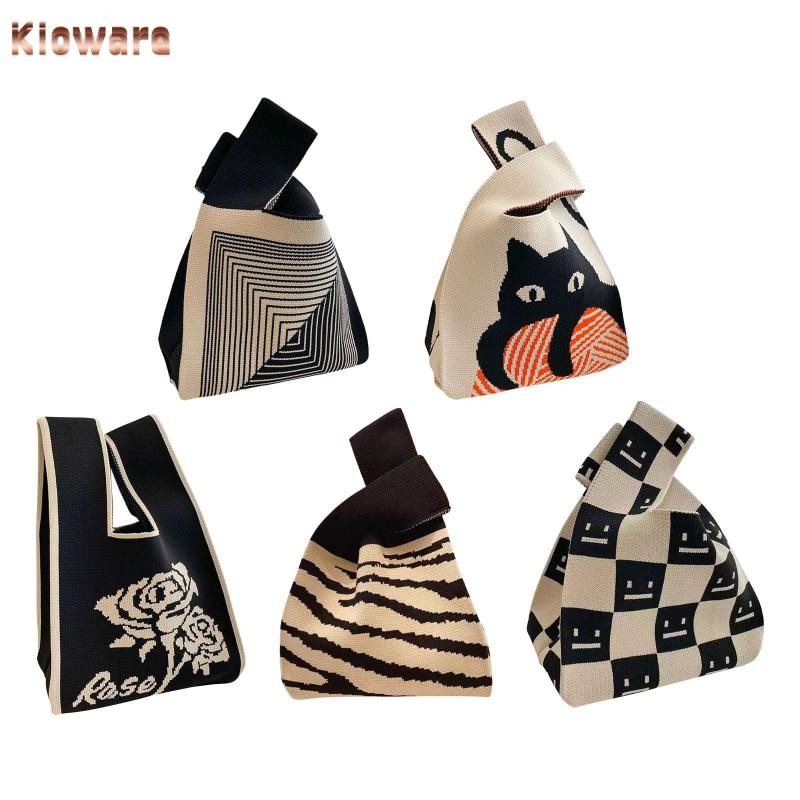 Kloware ผู้หญิงถัก Tote กระเป๋าน้ําหนักเบากระเป๋าเดินทางกระเป๋าหญิงเปิด Top Handle กระเป๋าไหล่กระเป๋าสําหรับทํางานฤดูหนาวกลางแจ้ง