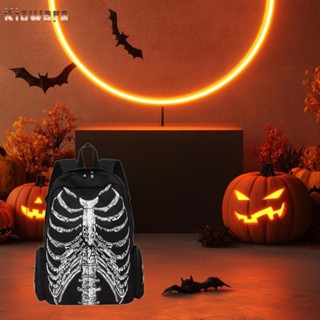 Kloware ผู้ชาย Skull กระเป๋าเป้สะพายหลังสวมใส่มีสไตล์แบบพกพา…