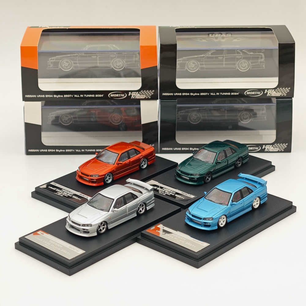 Mortal 1: 64 Nissan Nissan Skyline Skyline URAS ER34 Dongguan Exhibition Limited Model Car Out of Pr