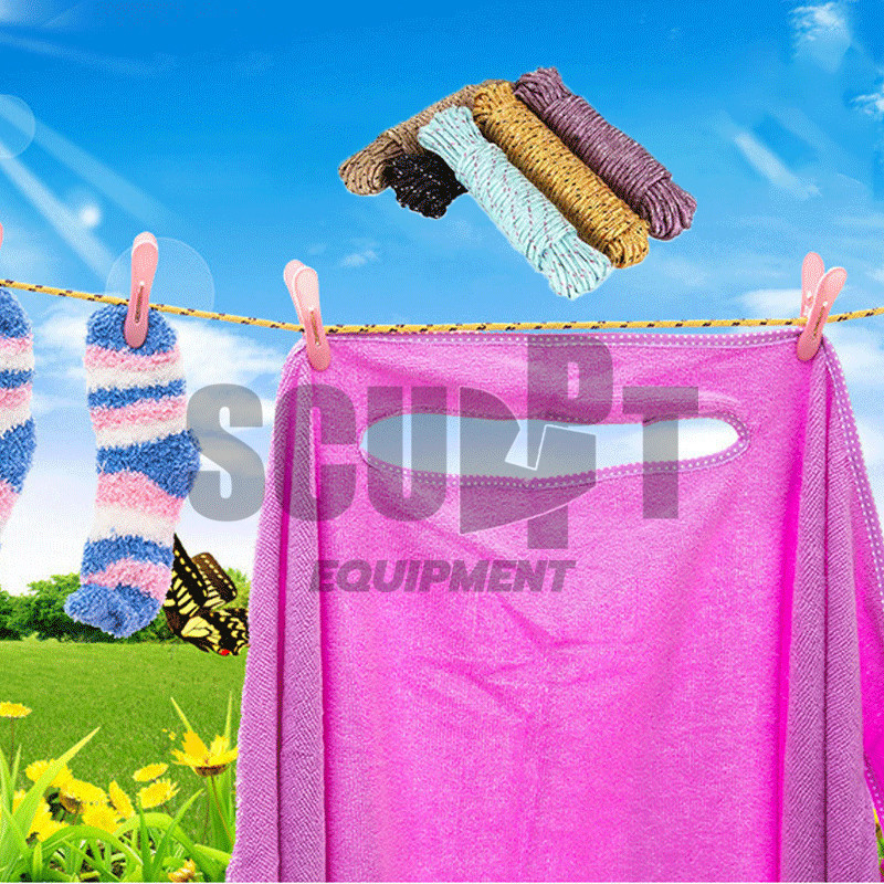 เชือกผูกสมอบก เชือก เชือกพาราคอร์ด เชือกตากผ้า ทนทาน คละสี  สี สุ่ม ใช้ผูกเอนกประสงค์ แบ่งขาย 10 เมตร - รูปที่ 7