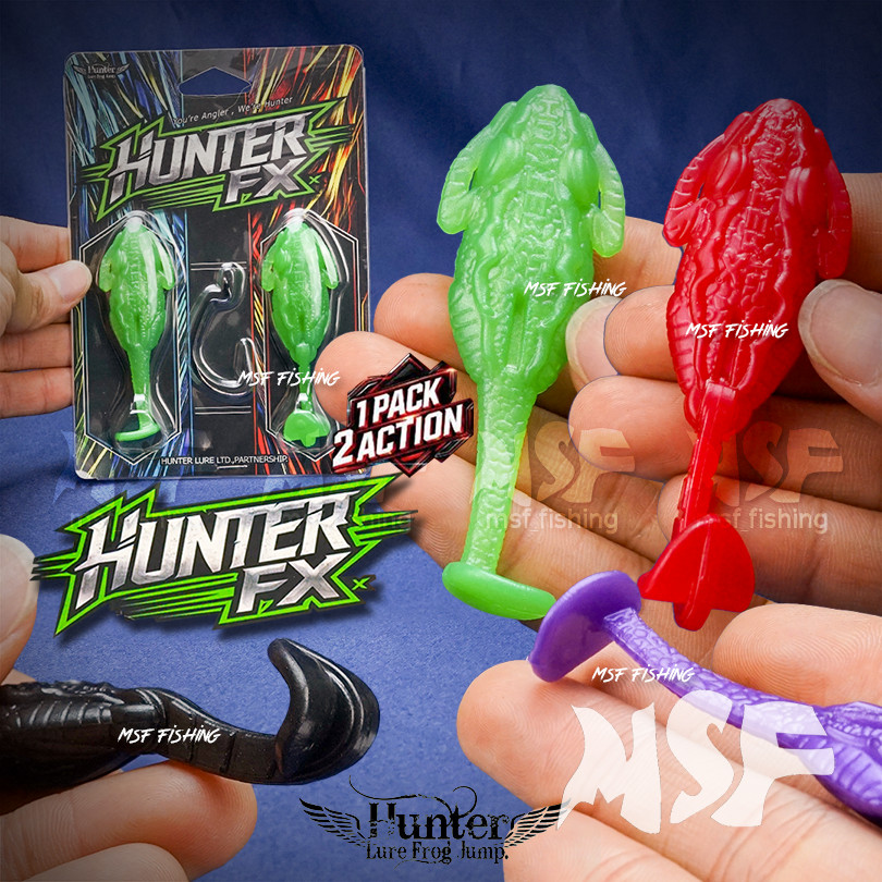 [MSF] Hunter FX Soft Plastic 6cm 9g Katak Tiruan Umpan Casting Getah Fishing Lure BPO