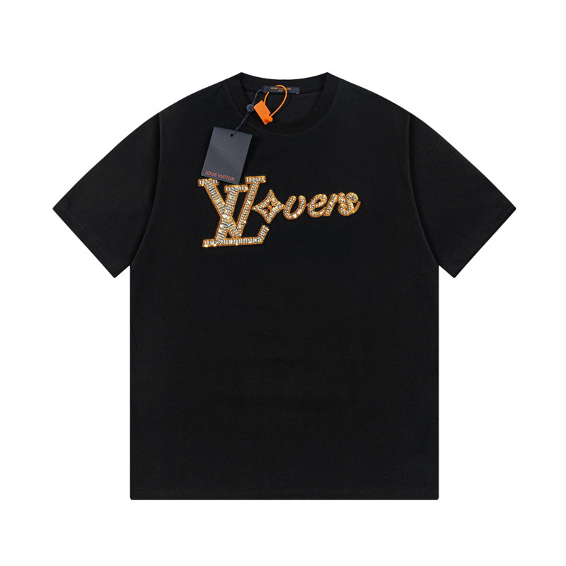 เสื้อยืดแขนสั้นลําลองปักลายเลื่อมแฟชั่นยอดนิยมคุณภาพสูงสไตล์ใหม่ High Street Unise