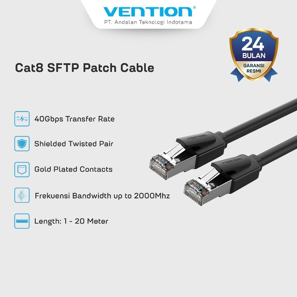 Vention Cable Cat8 SFTP Gaming Ethernet Patch - IKK