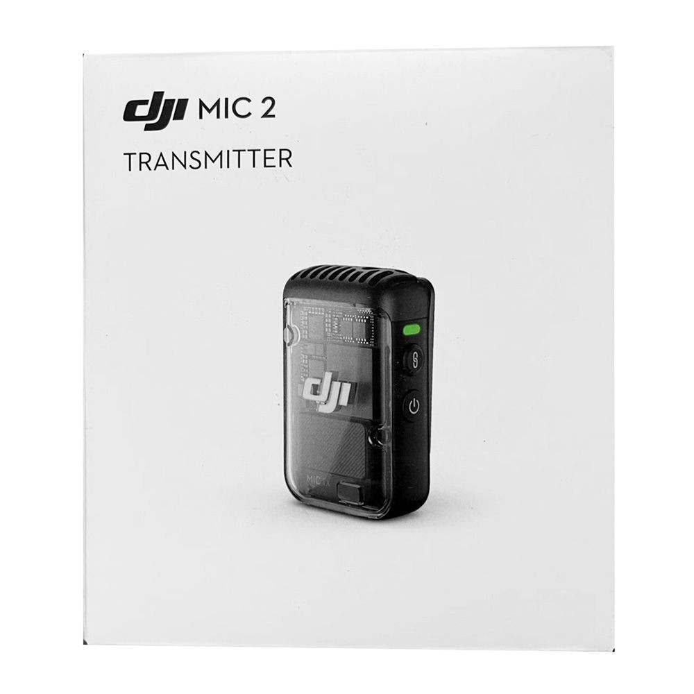 DJI Mic 2 Transmitter (Shadow Black) - Noise Cancelling Wireless Mic, DM1023, CP.RN.00000328.01