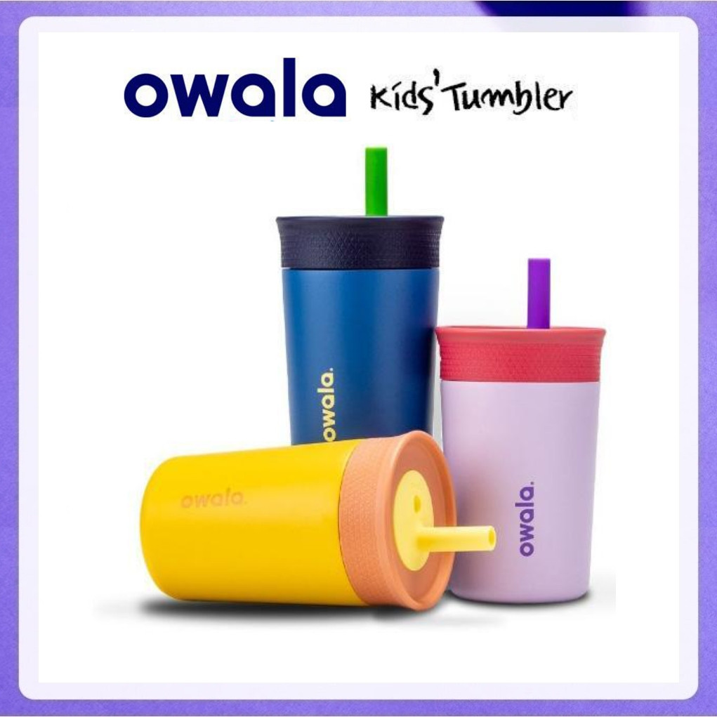 Owala Kid's Tumbler 355ml (Lilac Rocket, Home Base, Picnic, Reel Cool Fish, Turtley Awesome)
