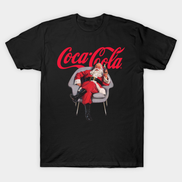 เสื้อยืด Vintage Coca Cola Santa Holiday and Dinking T-Shirt แท้ Cotton 100% สินค้ามาใหม่ สีพื้น