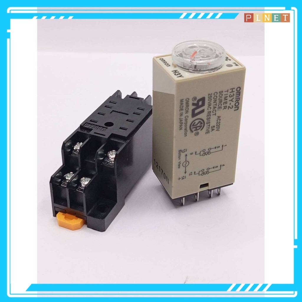 timer H3Y2  5S 10S 30S 60S. 5M 10 30 60M    12V 24V 220V+ซ๊อกเก็ต สินค้าถ่ายจากงานจริงส่งจากไทย ใหม่ในไทย