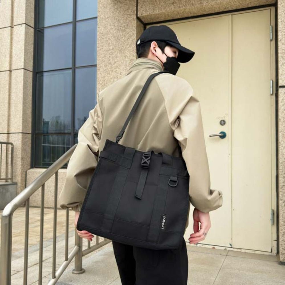 TWINKLE Oxford Briefcase,Multi-functional Solid Color Oxford Crossbody Bag, Stylish Waterproof Large Capacity Portable Men Handbag College Student - รูปที่ 3