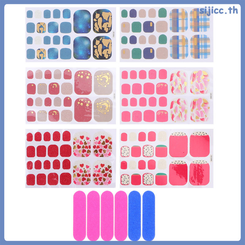 Toe Nail Stickers Art Polish Wraps Toenails Beauty 3D Miss for Kids Strips sijicc