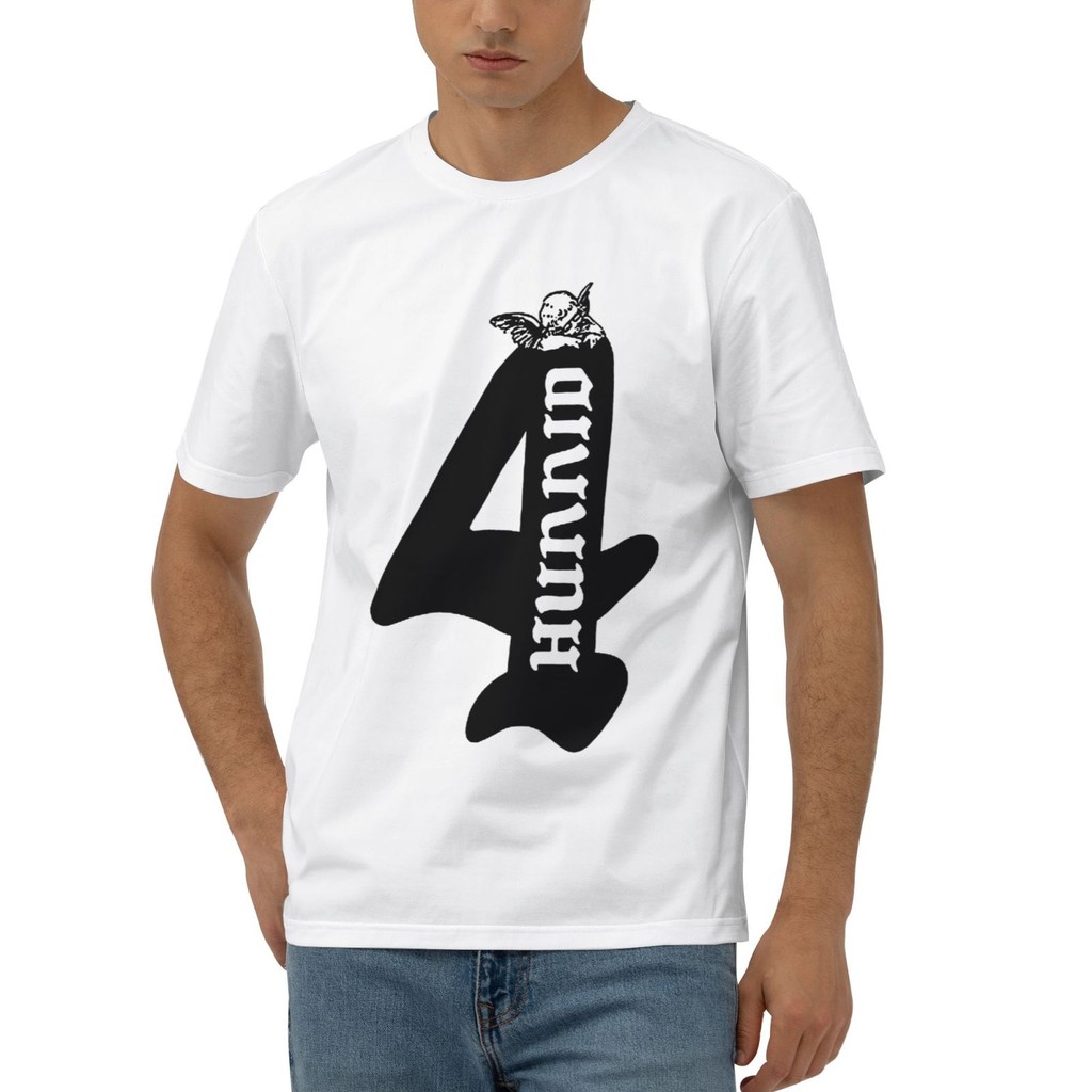 เสื้อยืดผ้าฝ้ายฤดูร้อนจริง Happy Festival Coming 4 Hunnid By Yg Cupid Gold Cotton T-Shirt