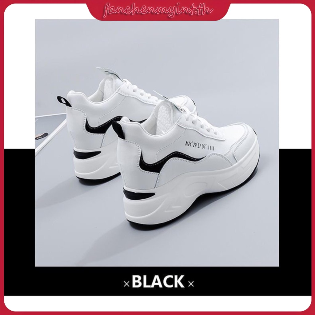 ใหม่ รองเท้ากีฬา รองเท้าหนังลําลอง เสริมส้น ส้นหนา เข้ากับทุกการแต่งกาย สไตล์เกาหลี แฟชั่นฤดูร้อน สีขาว สําหรับผู้หญิง 0YLJ 2023 - รูปที่ 7