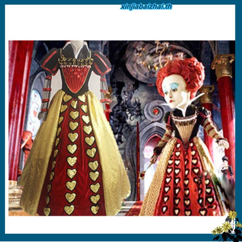 Desmondri วิกคอสเพลย์ราชินีสีแดง วิกผมหยิกสังเคราะห์ วิกหัวใจ เครื่องประดับผม บทบาทสมมุติ ฮาโลวีน อลิซผจญภัยในดินแดน คอสเพลย์ปาร์ตี้